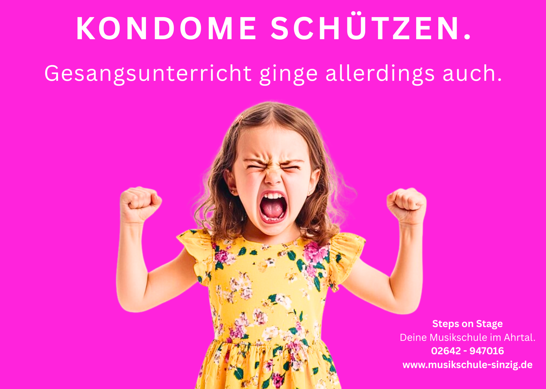 Werbeplakat der Musikschule Steps on Stage