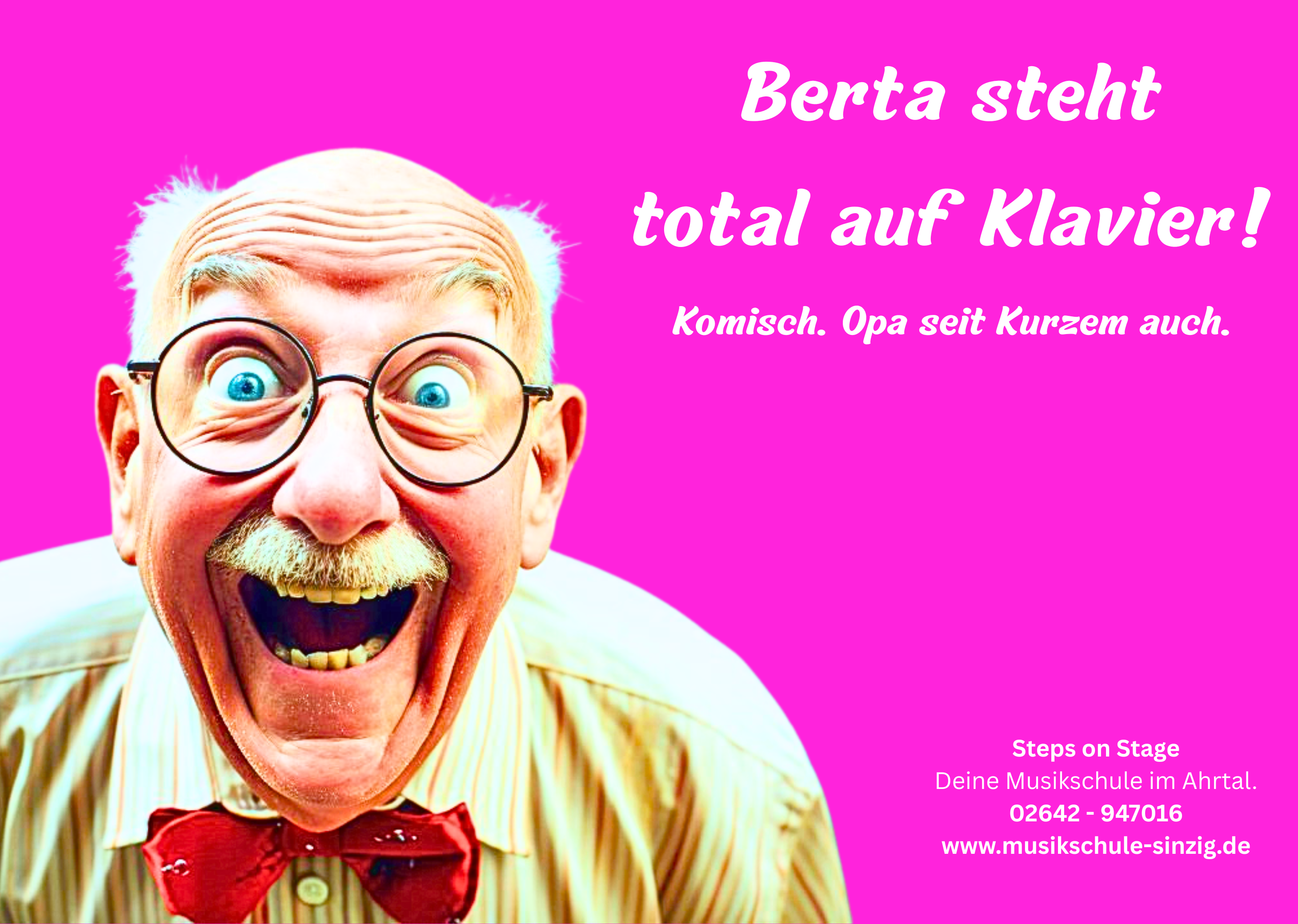 Werbeplakat der Musikschule Steps on Stage